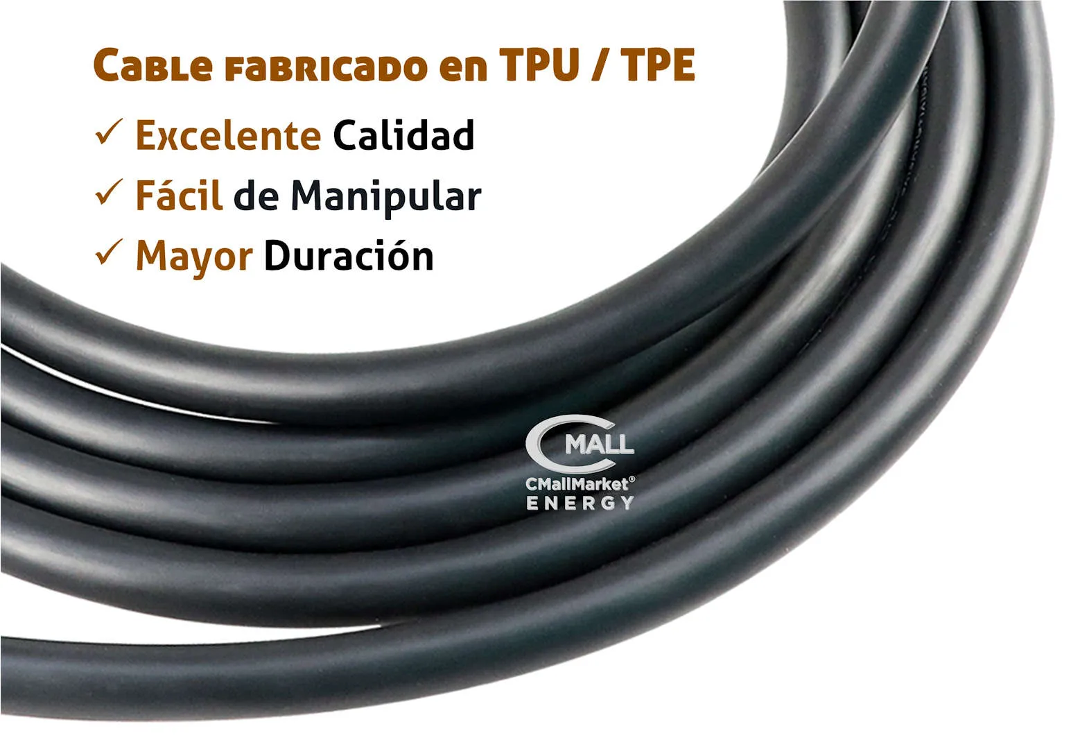 Cable fabricado en TPU / TPE de alta duración