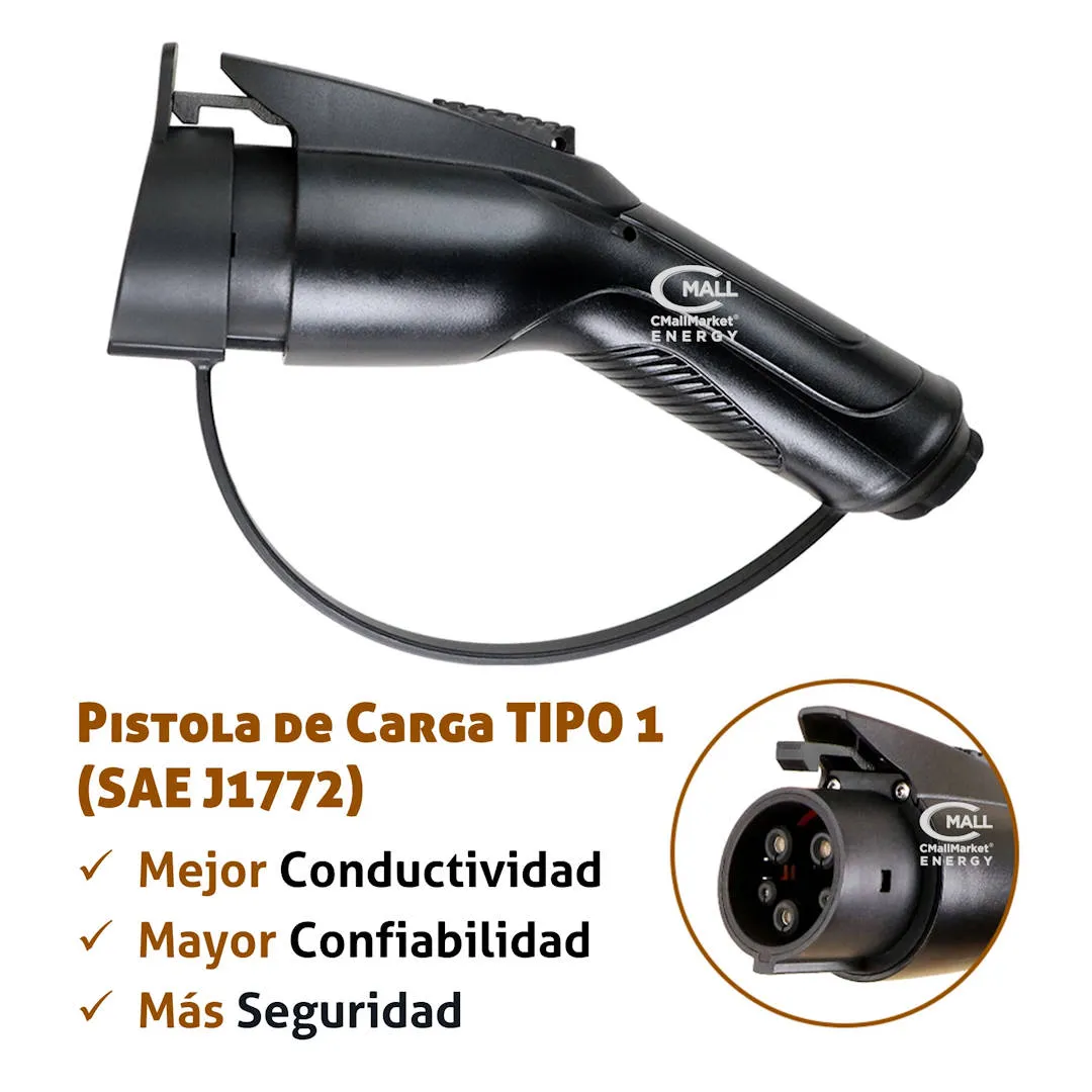 Pistola de carga Tipo 1 SAE J1772